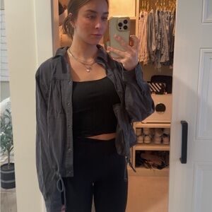 Dark Gray Button-Up Shirt